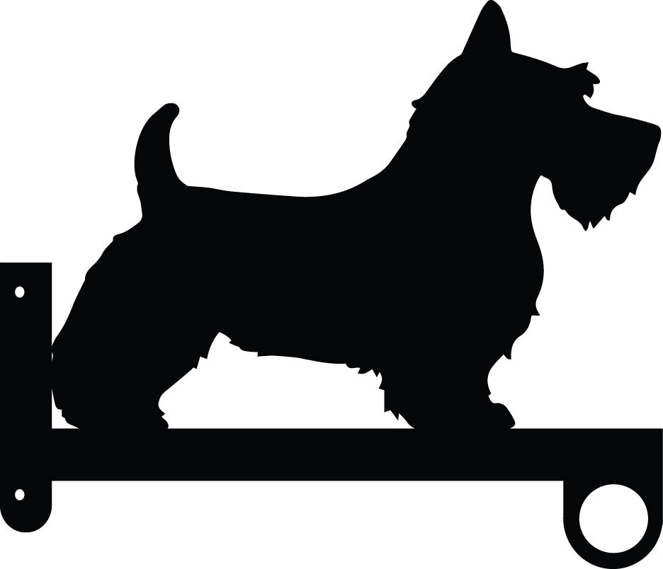 Scottish Terrier Flower Basket Hanger