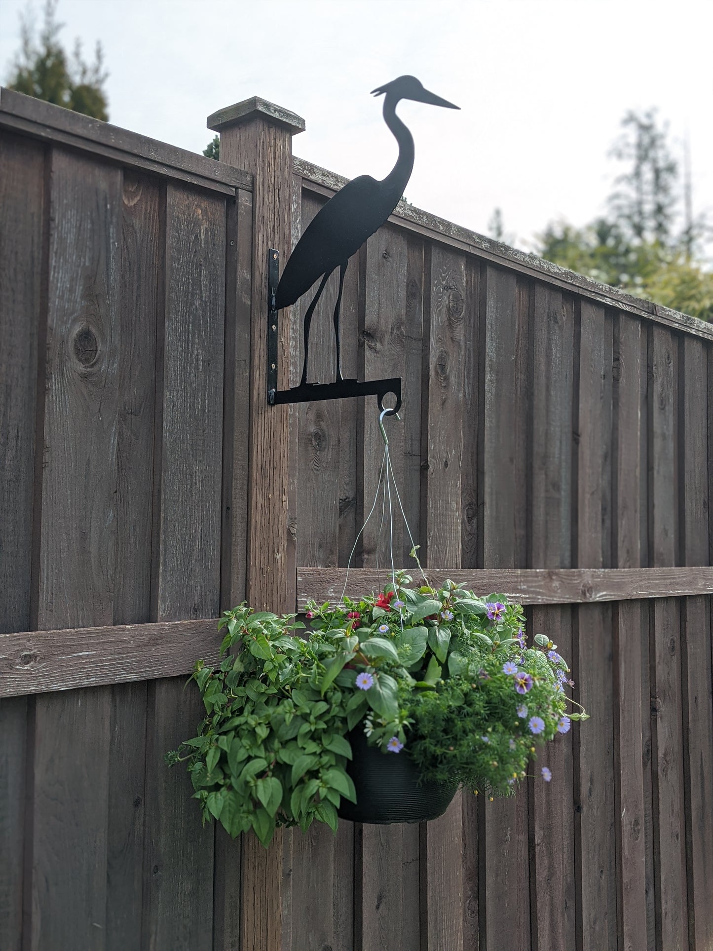 Heron Flower Basket Hanger