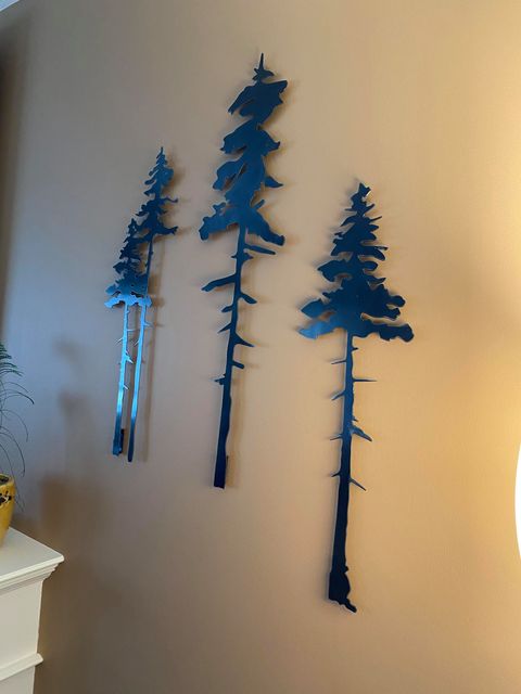 Tall Christmas Metal Evergreen Tree