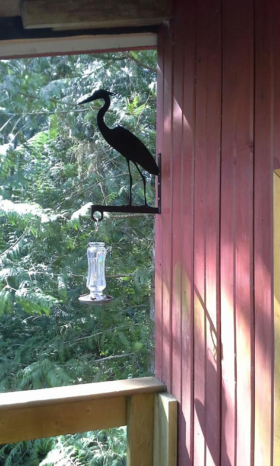 Heron Flower Basket Hanger