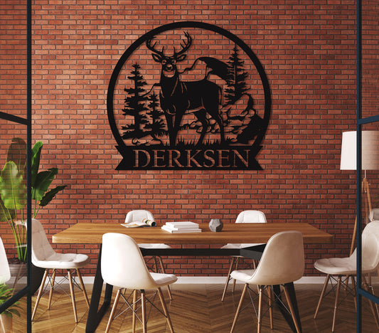 Deer In The Woords Monogram