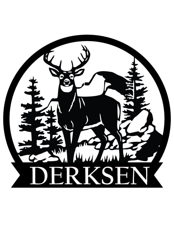 Deer In The Woords Monogram
