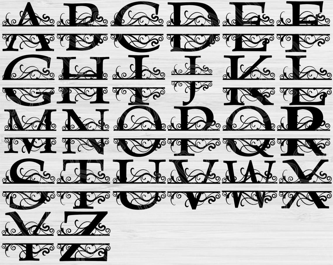 Split Letter Monogram