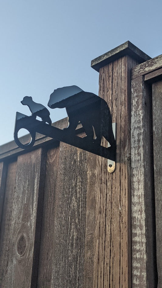 Bear & Cub Flower Basket Hanger