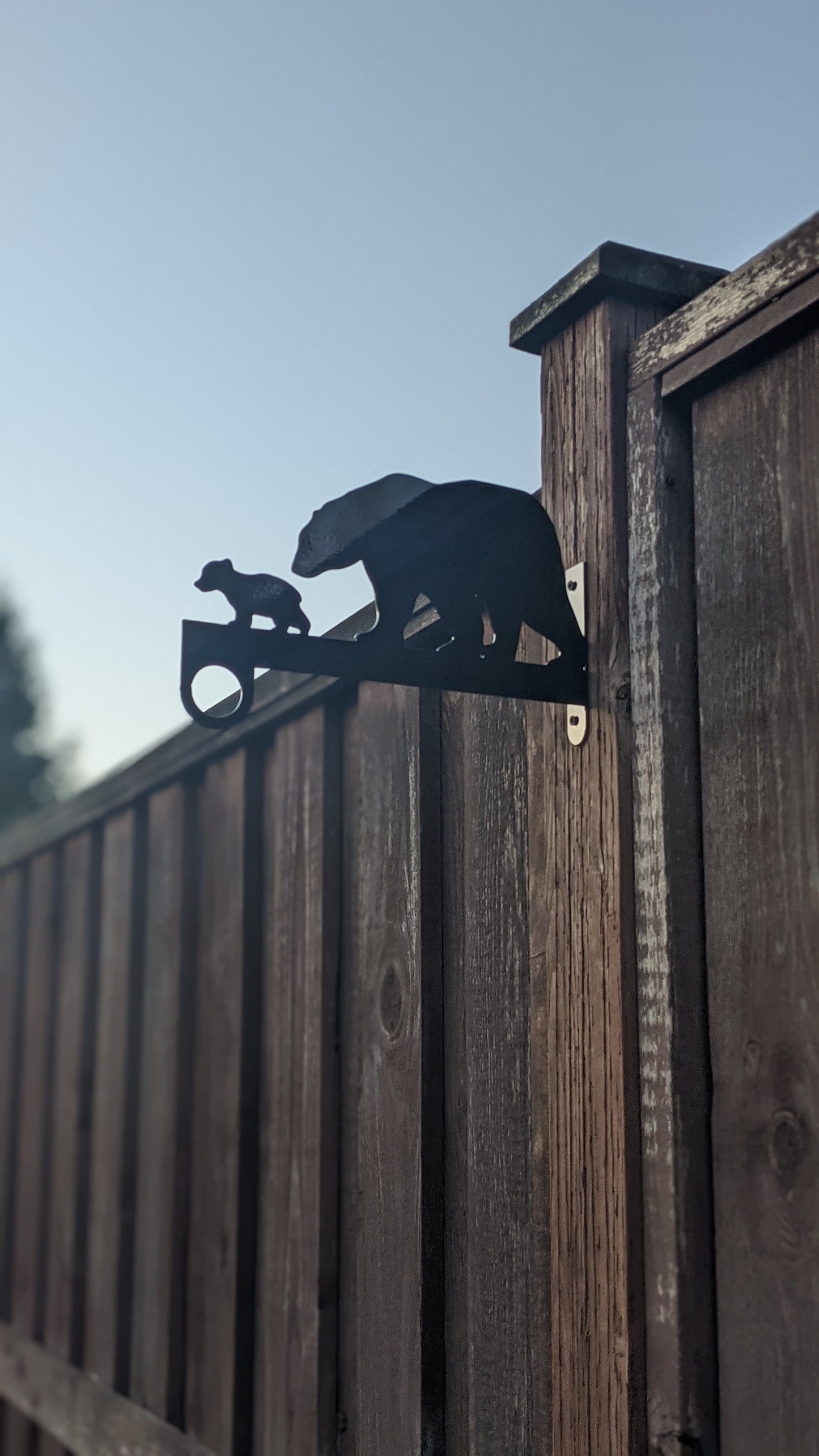 Bear & Cub Flower Basket Hanger