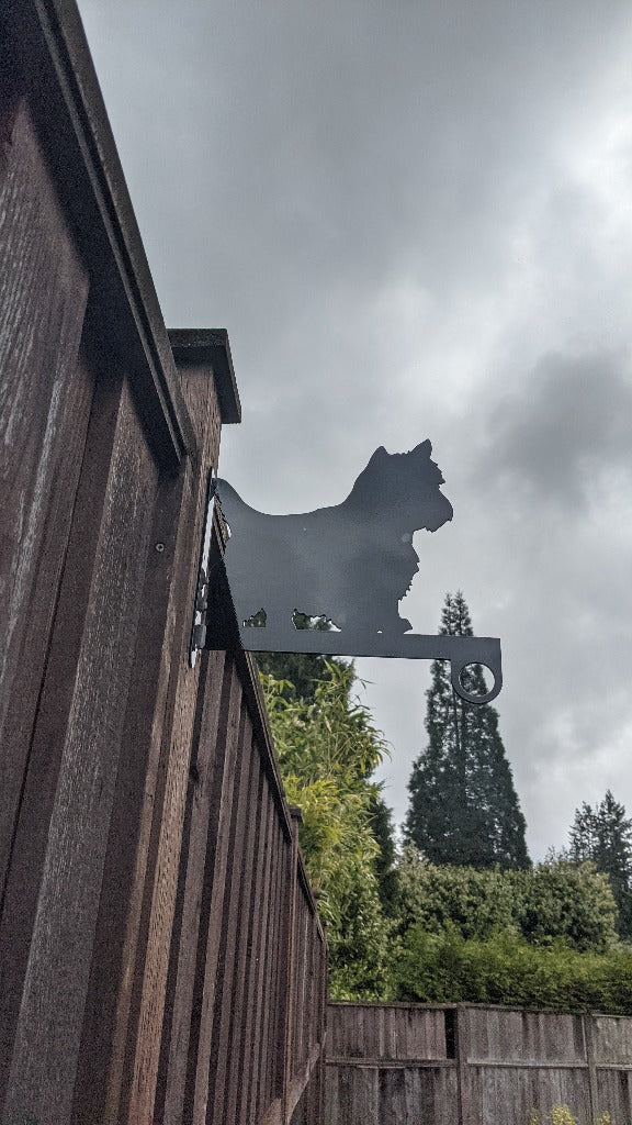 Yorkie Flower Basket Hanger