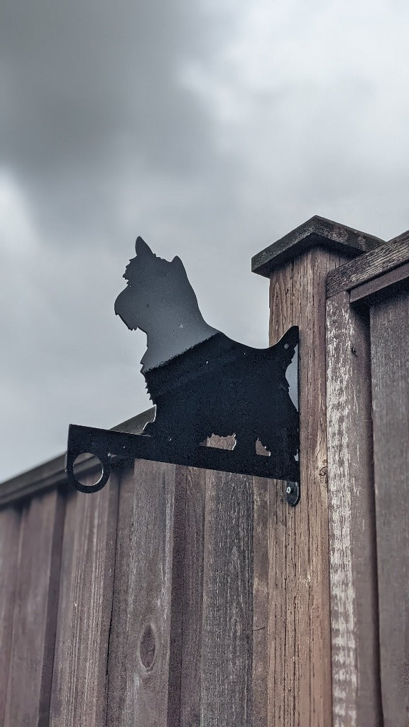 Yorkie Flower Basket Hanger