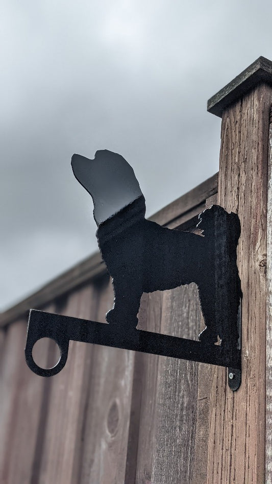 Bichon Poodle Flower Basket Hanger