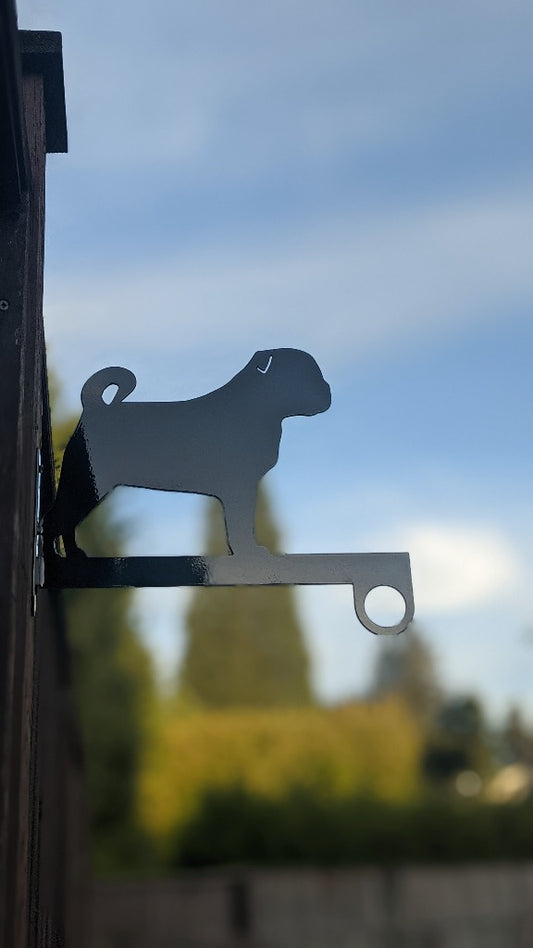 Pug Flower Basket Hanger