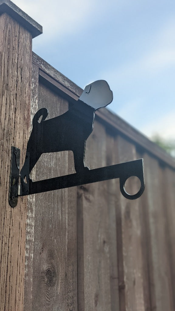 Pug Flower Basket Hanger