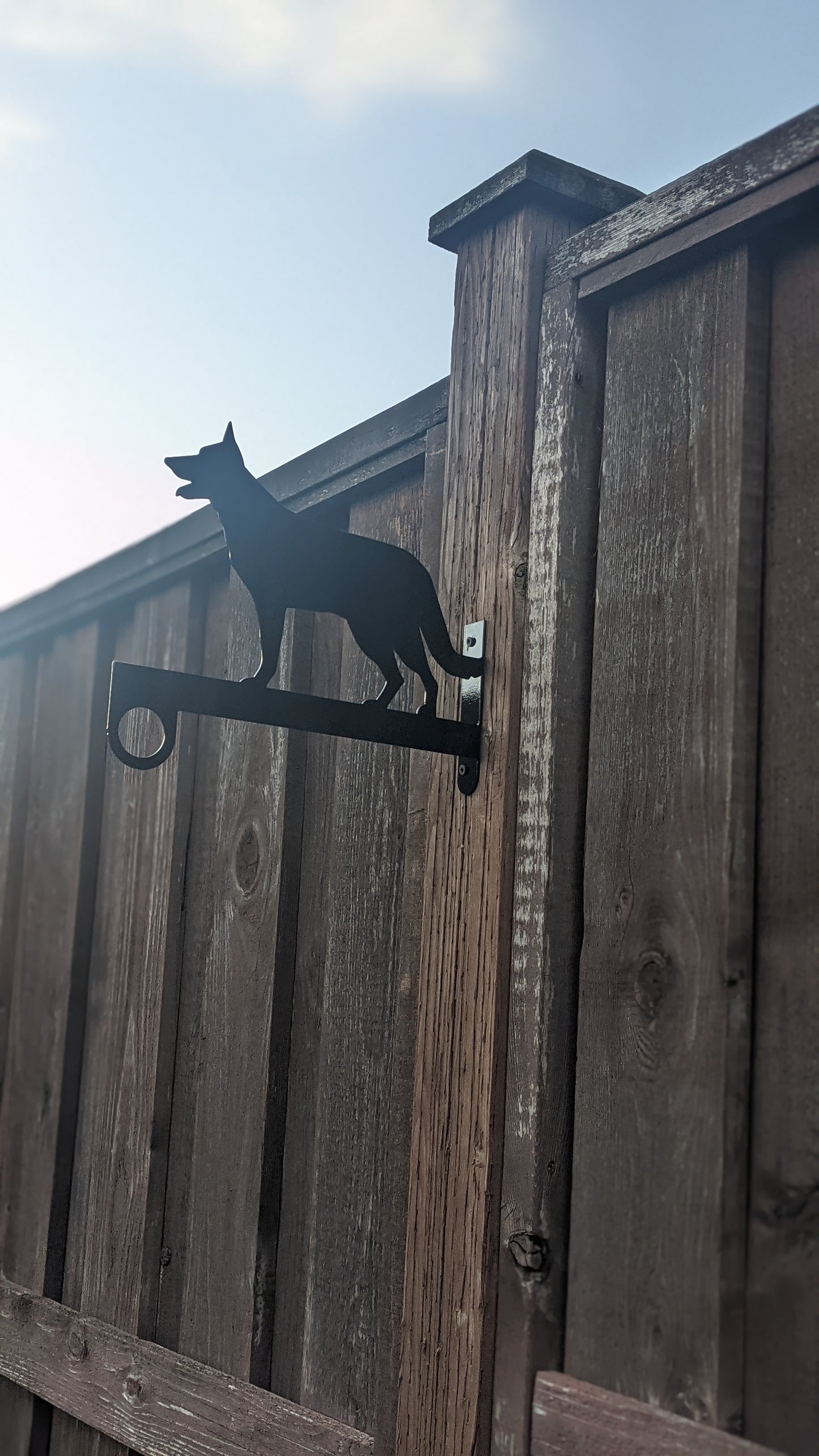 German Shepherd Flower Basket Hanger