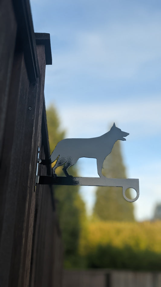 German Shepherd Flower Basket Hanger
