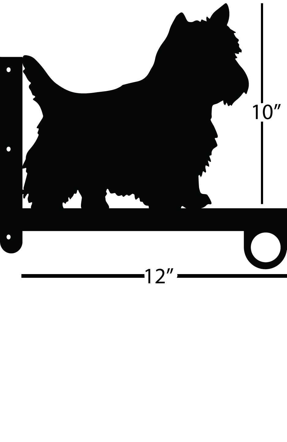 Yorkie Flower Basket Hanger