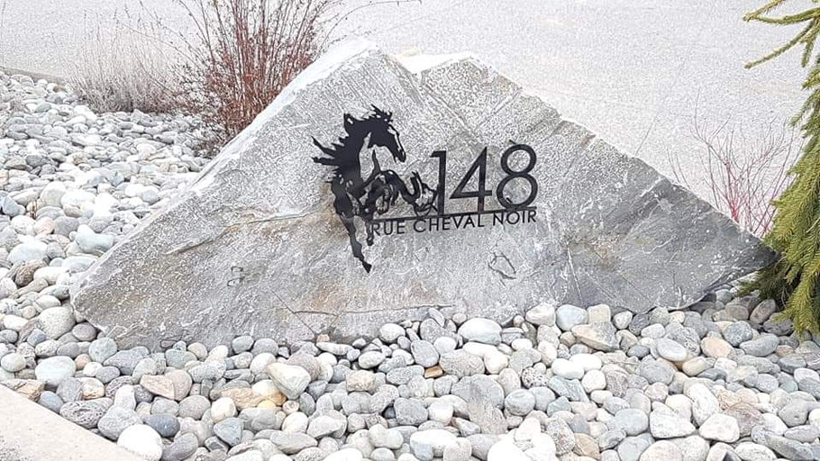 Address Sign For A Rock