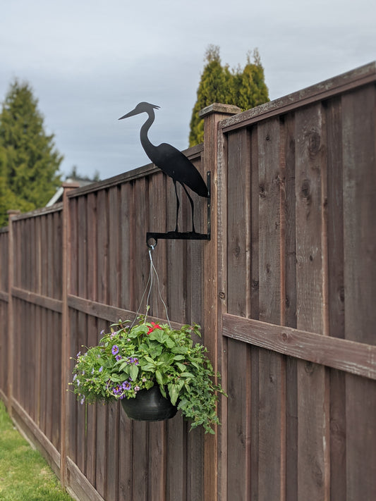 Heron Flower Basket Hanger