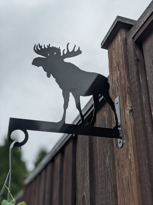 Moose Flower Basket Hanger