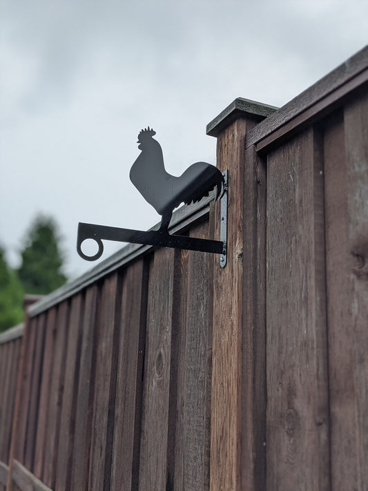 Rooster Flower Basket Hanger